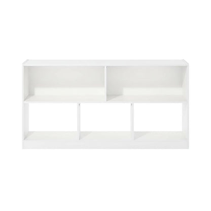 Wooden bookcase with clean design for versatile storage