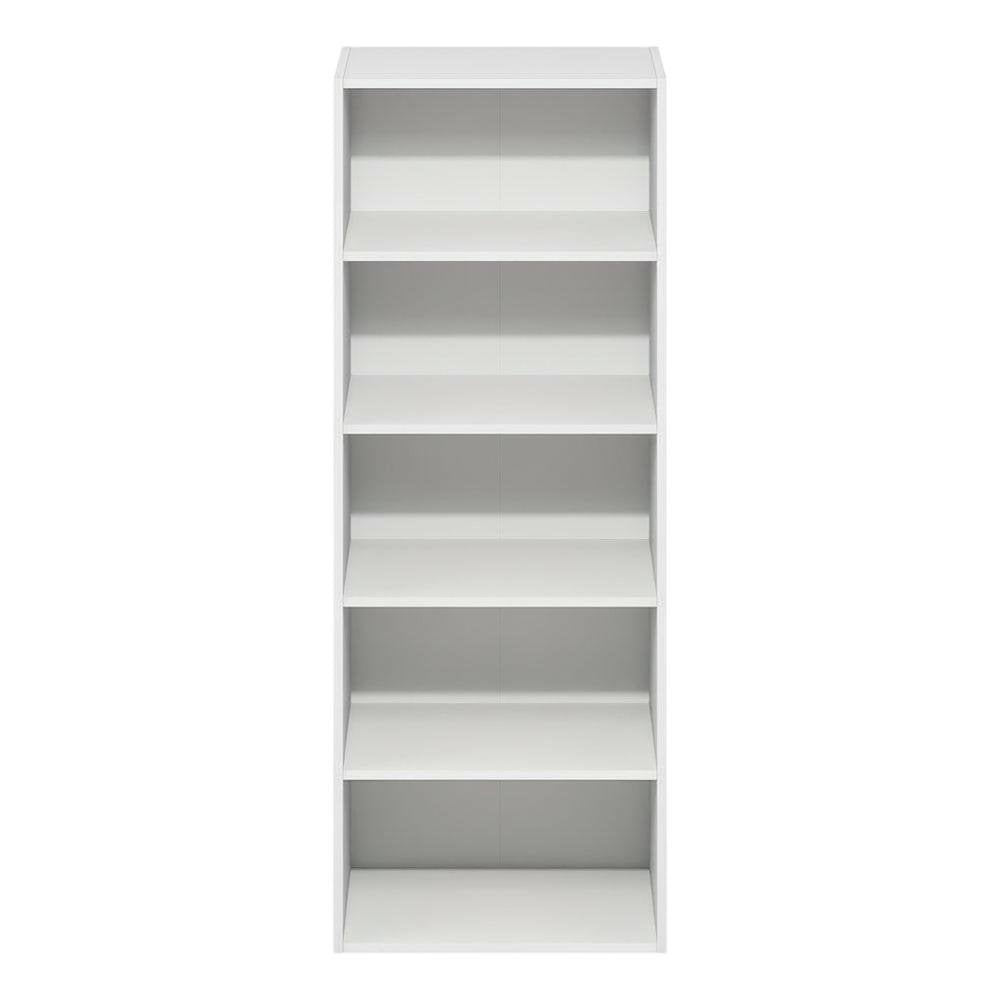 Wooden bookcase with open shelving for home storage