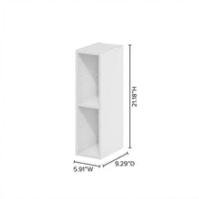 Wooden White Bookcase with Compact Design and Ample Storage Space