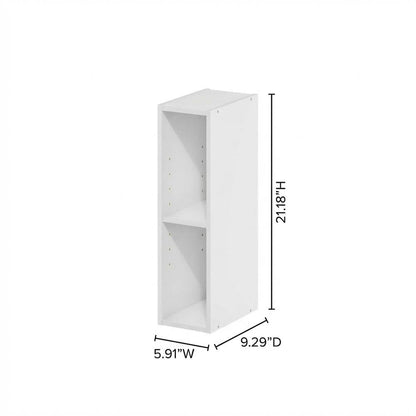 Wooden White Bookcase with Compact Design and Ample Storage Space