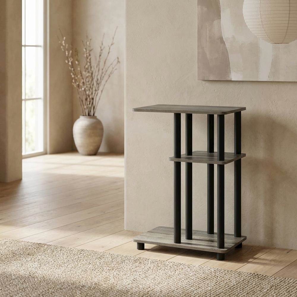 French Oak, C-Shape Side Table, Quality Build, Durable Wood Frame