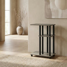French Oak, C-Shape Side Table, Quality Build, Durable Wood Frame