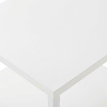 White metal frame end table with modern design and sturdy construction