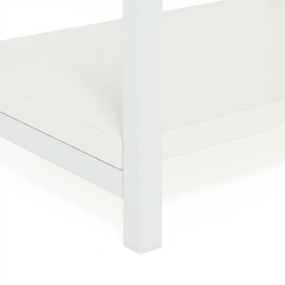 White metal frame end table with modern design and sturdy construction