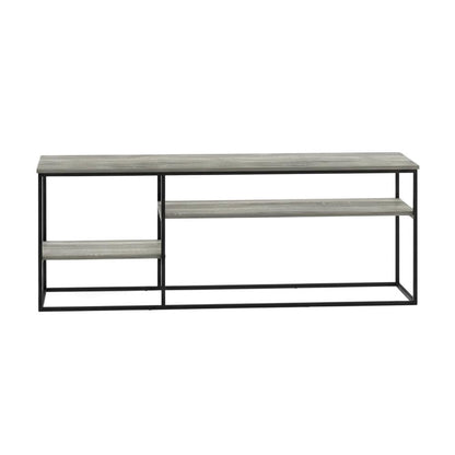 Modern TV Stand for 65 Inch TV with Wood Construction and Elegant Grey Finish