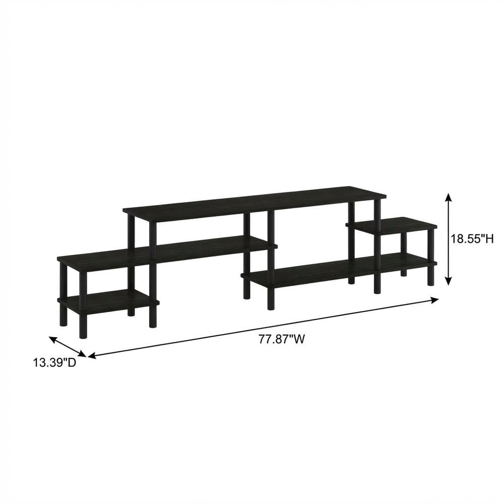 Espresso Wooden Entertainment Center for TVs up to 80 Inches with Ample Storage