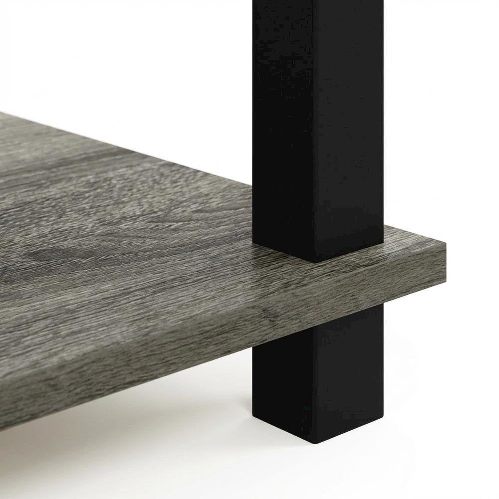 Wooden TV stand for up to 40 inch TVs with modern French Oak and black finish