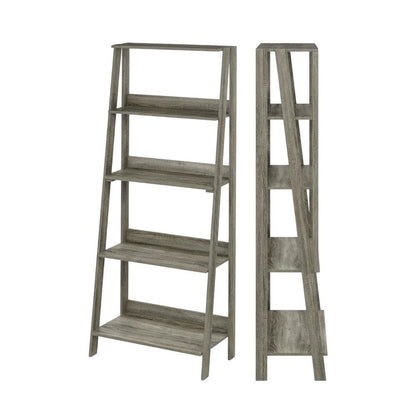 Contemporary Engineered Wood Bookcase with Stable Shelves