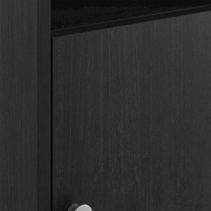 Blackwood 4-Tier Bookcase with Door Storage for Home Use