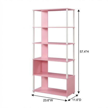 Wooden bookcase with open shelving for versatile storage