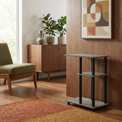 French Oak, C-Shape Side Table, Quality Build, Durable Wood Frame