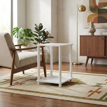 White End Table with Modern Design and Sturdy Construction