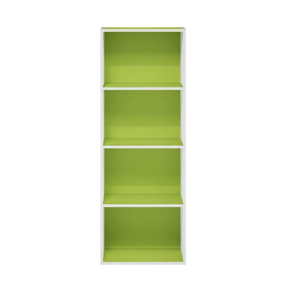 Open Shelf Bookcase with Wooden Construction for Storage