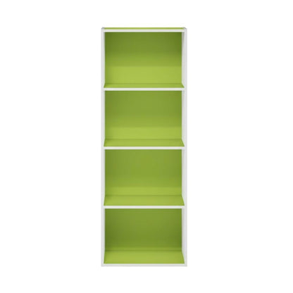 Open Shelf Bookcase with Wooden Construction for Storage