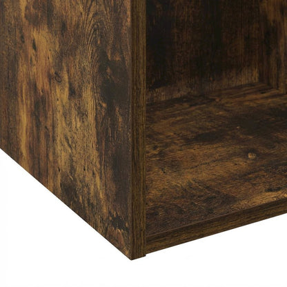 Wood Bookcase with Open Shelving for Home or Office Storage