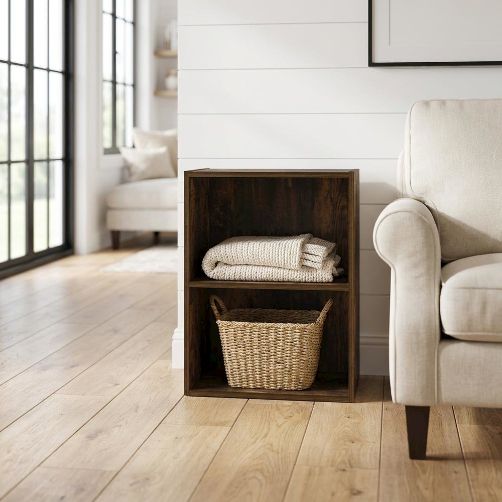 Wooden bookcase with sleek design for home or office storage