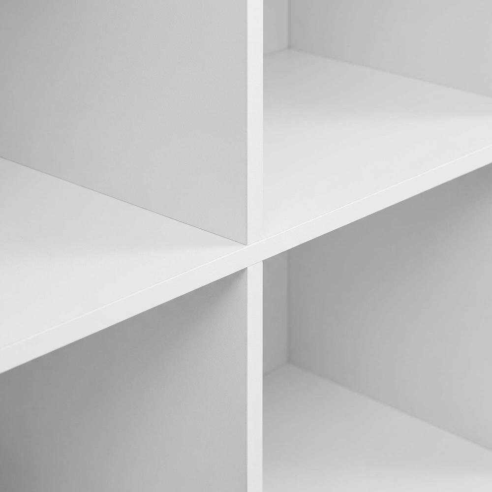 Wooden bookcase in finish with spacious shelves for storage