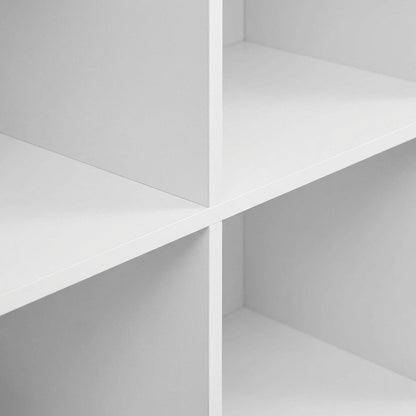 Wooden bookcase in finish with spacious shelves for storage