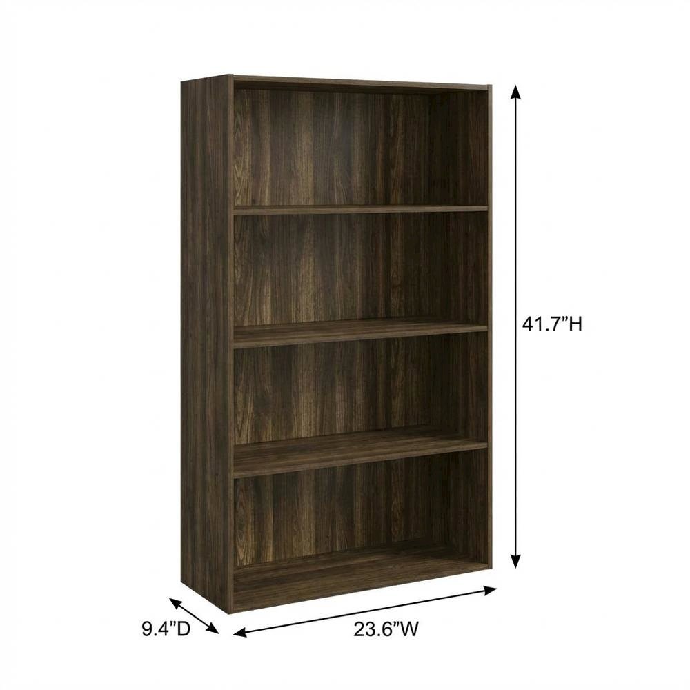 Wooden bookcase with minimalist design, sturdy construction, and ample storage