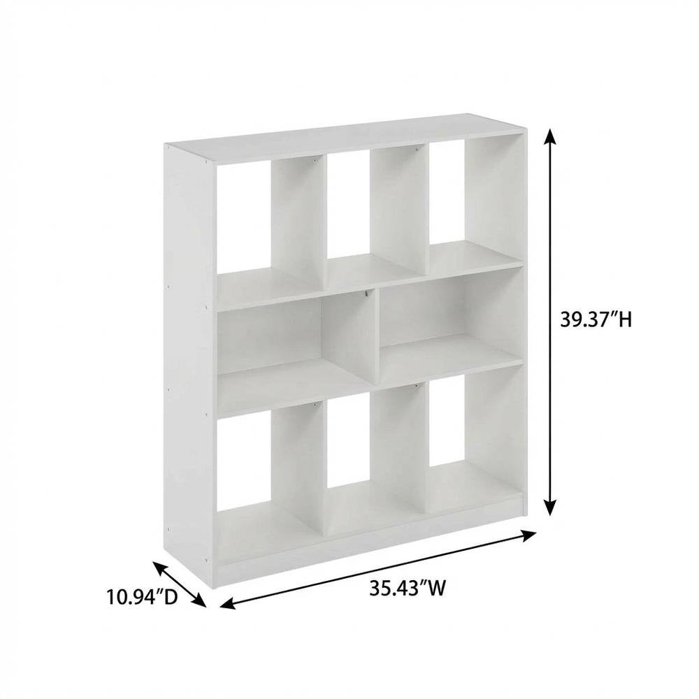 Wooden bookcase with spacious shelf storage for home or office use