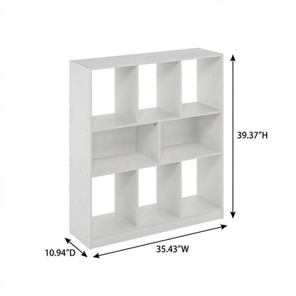 Wooden bookcase with spacious shelf storage for home or office use