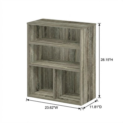 Wooden Bookcase in Warm Brown Finish for Elegant Home Storage