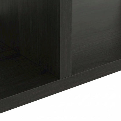Espresso Desk Top Organizing Shelf with Sturdy Wood Construction