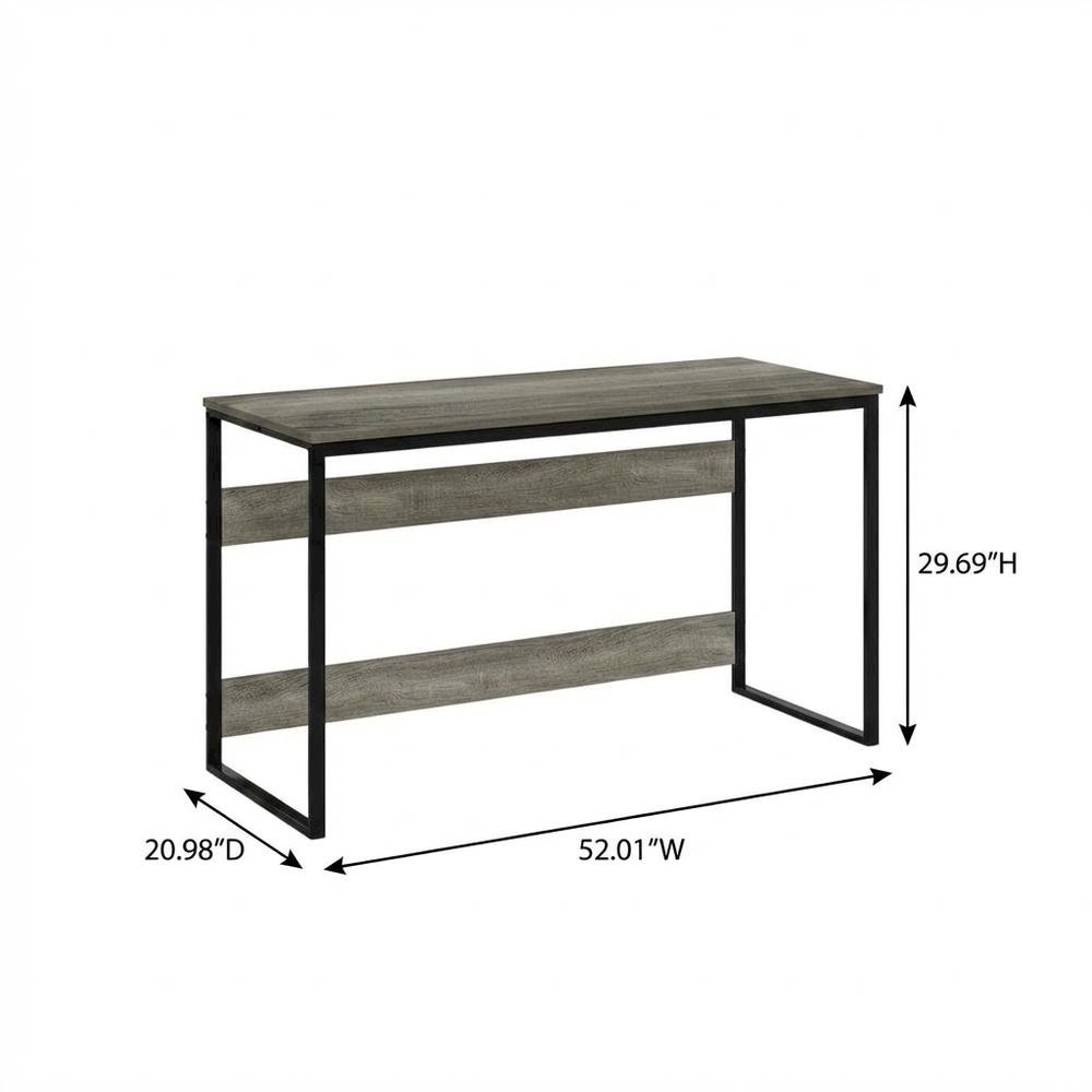 Modern French Oak Grey Study Desk With Sleek Workspace Design