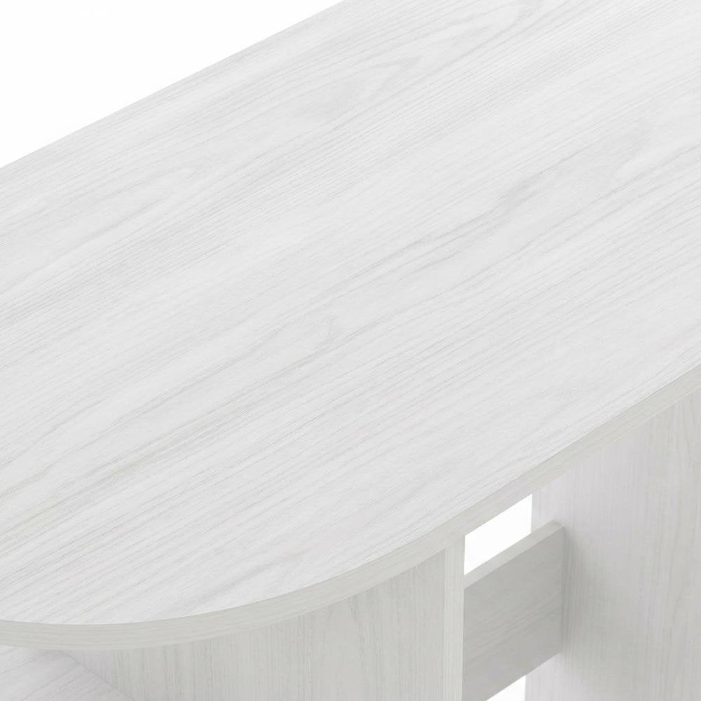 White Oak Study Desk With Bin Drawers And Steel Tubes For Home Office