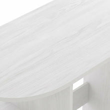 White Oak Study Desk With Bin Drawers And Steel Tubes For Home Office