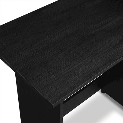 Compact Americano/Black Computer Desk With Shelves For Office Use