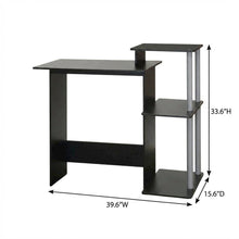 Black and Grey Computer Desk with Spacious Surface and Sturdy Frame