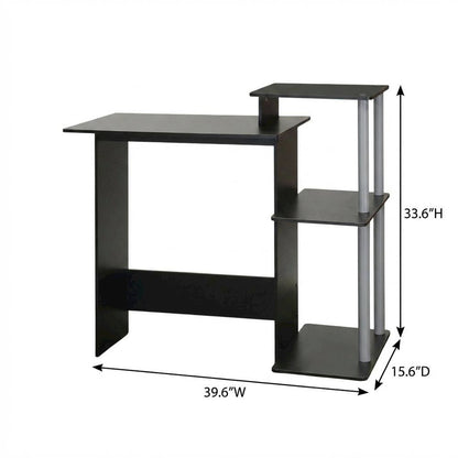 Black and Grey Computer Desk with Spacious Surface and Sturdy Frame