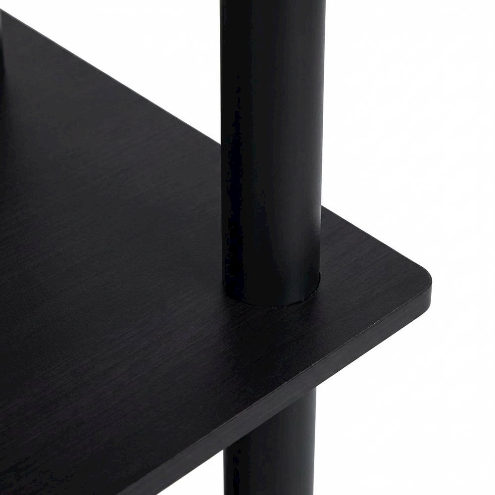 Espresso and Black Home Office Desk with Spacious Work Surface and Sturdy Build