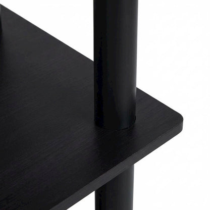 Espresso and Black Home Office Desk with Spacious Work Surface and Sturdy Build