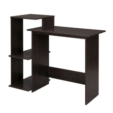 Espresso and Black Home Office Desk with Spacious Work Surface and Sturdy Build