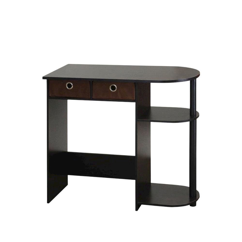 Espresso Computer Desk with Spacious Surface and Sturdy Frame for Workspace