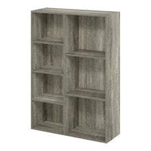 Reversible 7-Cube Storage Shelf In French Oak Finish With Open Design
