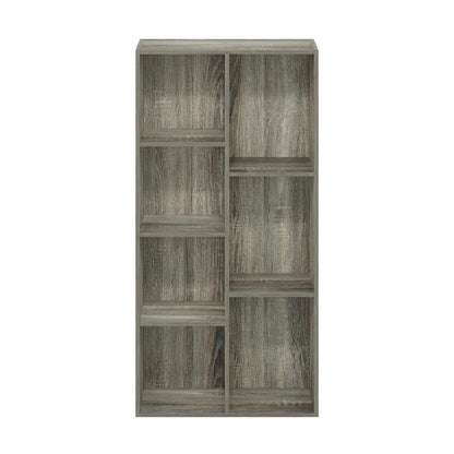 Reversible 7-Cube Storage Shelf In French Oak Finish With Open Design