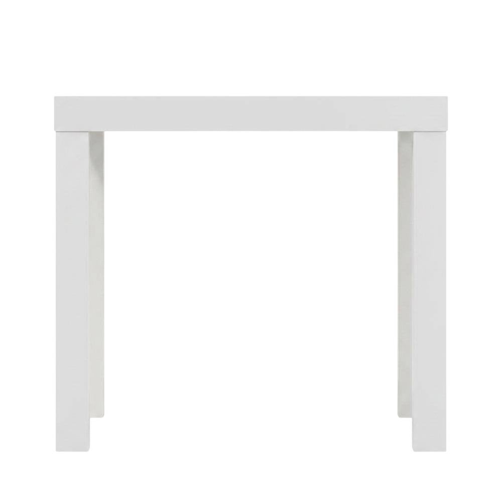 White, Side Table, Quality Build, Durable Wood Frame