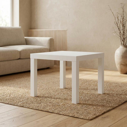 White, Side Table, Quality Build, Durable Wood Frame