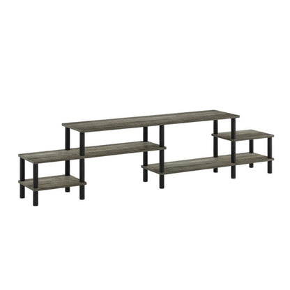 Wooden TV stand for 80 inch TVs with modern design and sturdy build