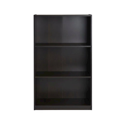 Espresso 3-Tier Bookcase with Adjustable Shelves for Organized Storage
