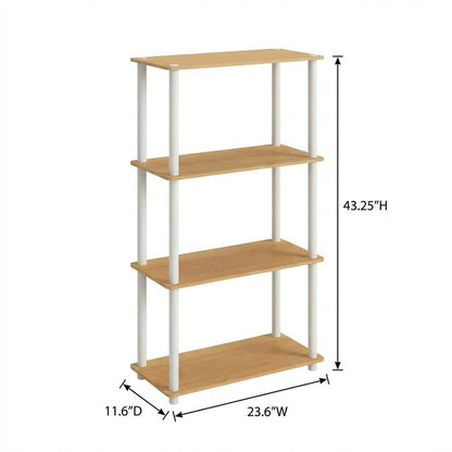 Wooden bookcase with sturdy construction and versatile design
