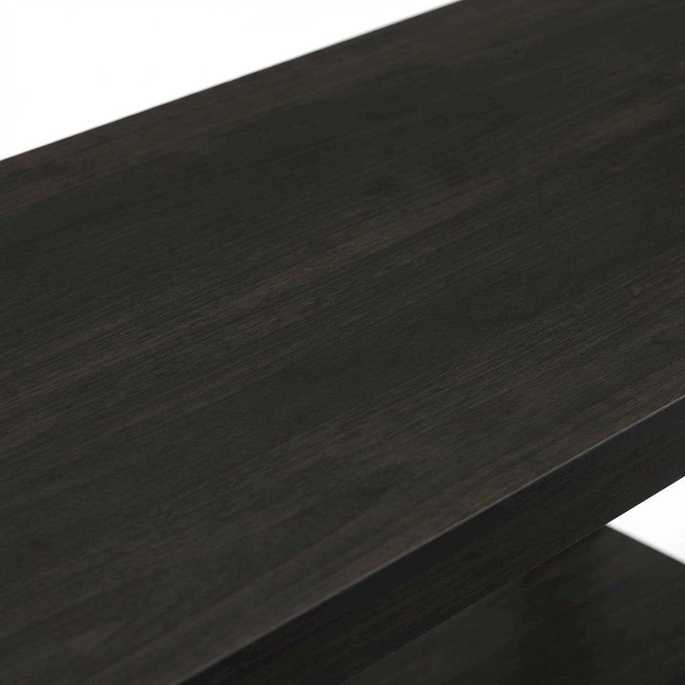 Wooden espresso TV stand with modern design for living room storage