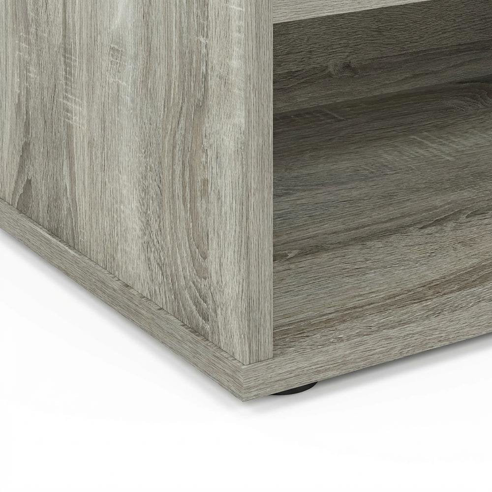 Wood TV Stand for Up to 55 Inch Displays in French Oak Finish with Modern Design