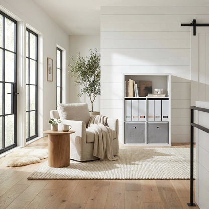 Wooden bookcase with modern design and sturdy construction