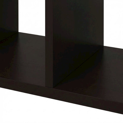 Wooden bookcase with open shelving for versatile storage