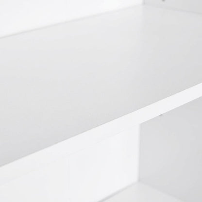 White 5-Shelf Bookcase with Sturdy Shelving for Living Room Storage