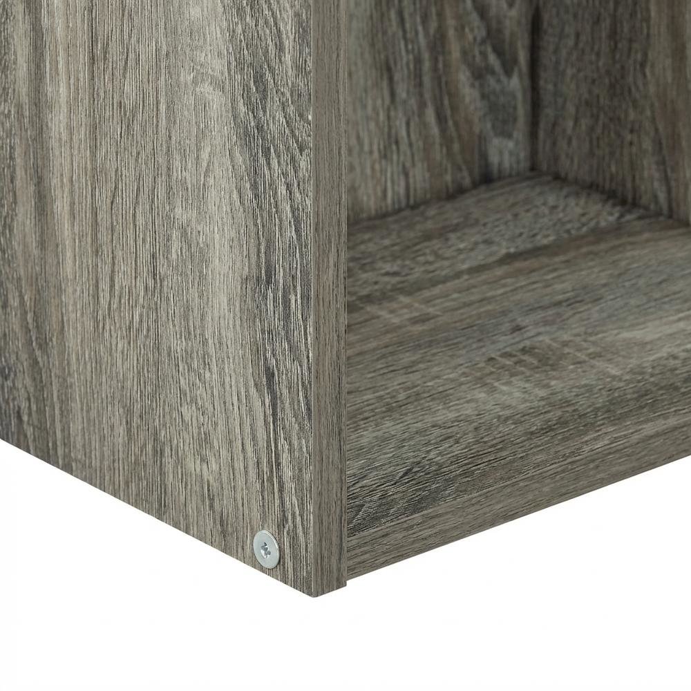 French Oak 3-Tier Open Shelf Bookcase with No Tool Assembly